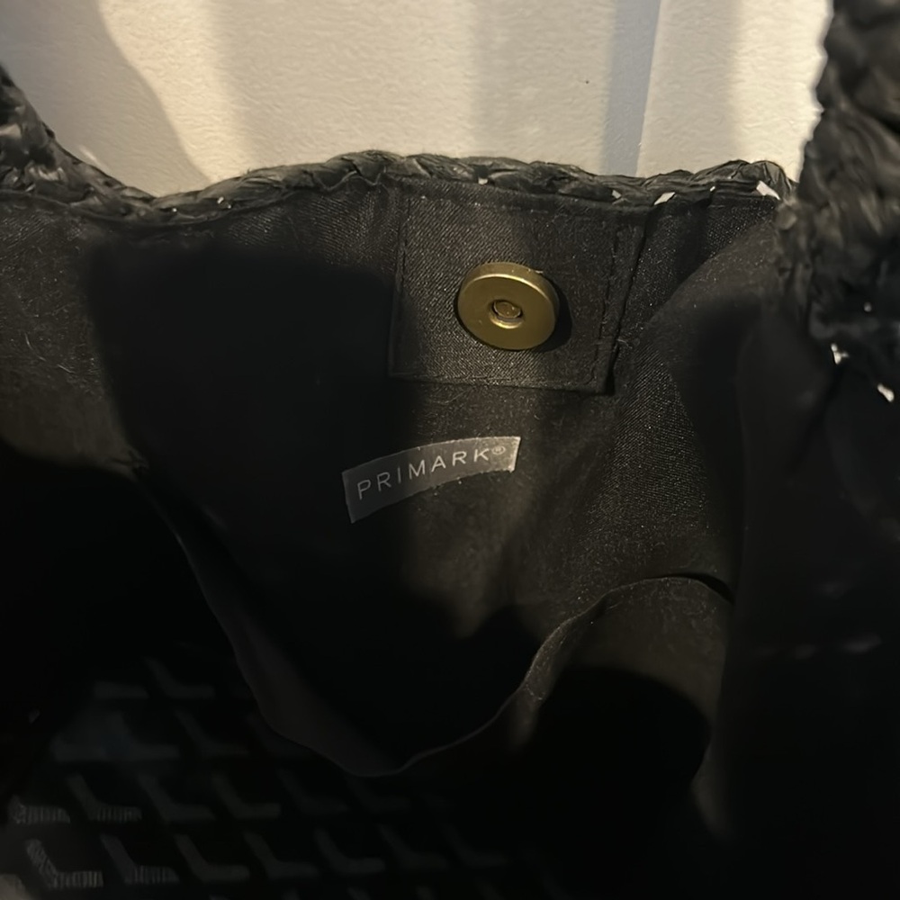 Primark Black Woven Tote Bag - Picture 2 of 3